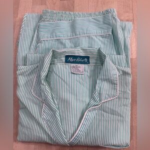 Mark Roberts Teal and White Striped Apparel